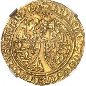 Henri VI d'Angleterre (1422-1453). Salut d’or 2e émission ND (1422), agneau pascal, Amiens.
