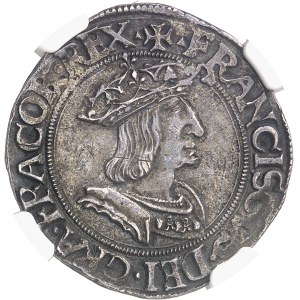 François Ier (1515-1547). Teston du Dauphiné, 2e type ND (après 1528), Romans.