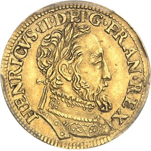 Henri II (1547-1559). Demi-henri d’or à la Gallia ND (1552), Paris.