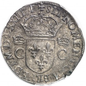 Charles IX (1560-1574). Teston, 8e type 1574, M, Toulouse.