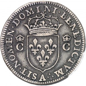 Charles IX (1560-1574). Piéfort de poids quadruple du demi-teston 1573, A, Paris.