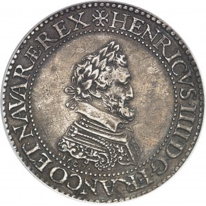 Henri IV (1589-1610). Piéfort de poids quadruple de l’essai du franc, Tranche inscrite en relief : PERENNITATI* PRINCIPIS* GALLIÆ* RESTITVRIS 1607, A, Paris.