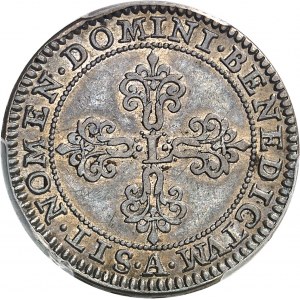Louis XIII (1610-1643). Piéfort de poids quadruple du 1/4 de franc 1618, A, Paris.