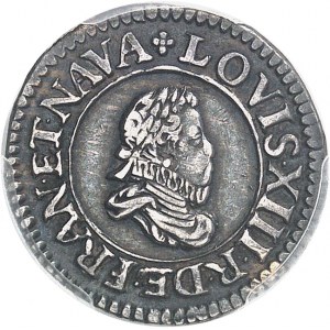 Louis XIII (1610-1643). Essai en argent du denier tournois 1613, D, Lyon.