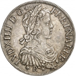 Louis XIV (1643-1715). Écu de Béarn à la mèche longue 1658, M, Morlaàs.