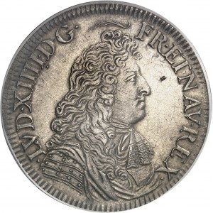 Louis XIV (1643-1715). Écu à la cravate, 1ère émission par F. Warin 1679, A, Paris.