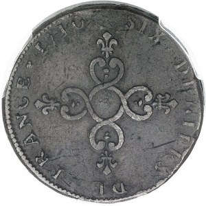 Louis XIV (1643-1715). Piéfort de poids quadruple de la pièce de six deniers dite “Dardenne” 1710, &, Aix-en-Provence.