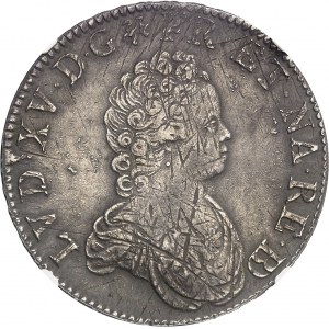 Louis XV (1715-1774). Écu dit Vertugadin de Béarn, flan neuf 1716, Pau.