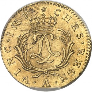 Louis XV (1715-1774). Double louis d’or dit mirliton 1724, A, Paris.