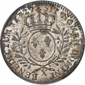 Louis XV (1715-1774). Demi-écu aux rameaux d’olivier 1727, X, Amiens.