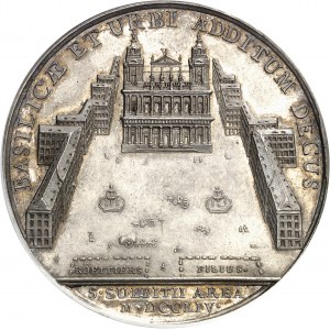 Louis XV (1715-1774). Médaille, construction de la place Saint-Sulpice à Paris 1754, Paris.