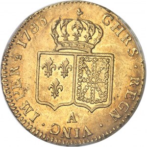 Louis XVI (1774-1792). Double louis d’or à la tête nue 1786, 1er semestre, A, Paris.