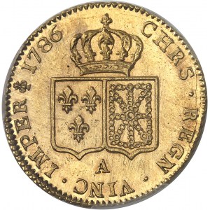 Louis XVI (1774-1792). Double louis d’or à la tête nue 1786, 1er semestre, A, Paris.