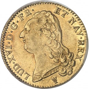 Louis XVI (1774-1792). Double louis d’or à la tête nue 1786, 1er semestre, I, Limoges.