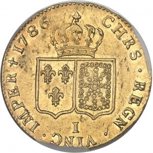 Louis XVI (1774-1792). Double louis d’or à la tête nue 1786, 1er semestre, I, Limoges.