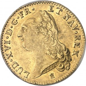 Louis XVI (1774-1792). Double louis d’or à la tête nue 1787, 1er semestre, K, Bordeaux.