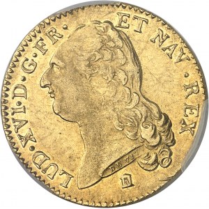 Louis XVI (1774-1792). Double louis d’or à la tête nue 1788, 1er semestre, K, Bordeaux.