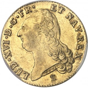 Louis XVI (1774-1792). Double louis d’or à la tête nue 1788, 1er semestre, K, Bordeaux.