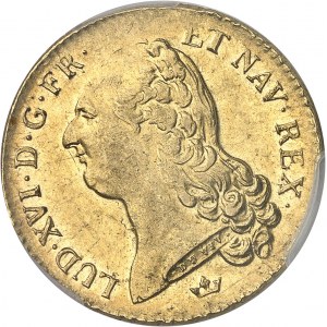 Louis XVI (1774-1792). Double louis d’or à la tête nue 1790, 1er semestre, M, Toulouse.