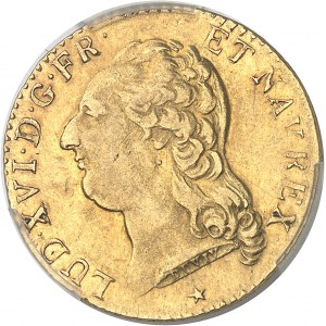 Louis XVI (1774-1792). Louis d’or à la tête nue 1789, 1er semestre, W, Lille.