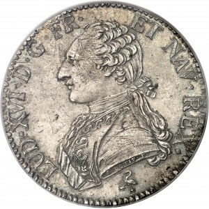 Louis XVI (1774-1792). Écu aux rameaux d’olivier 1777, 1er semestre, A, Paris.