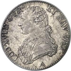 Louis XVI (1774-1792). Écu aux rameaux d’olivier, différent après date 1777, W, Lille.