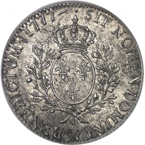 Louis XVI (1774-1792). Écu aux rameaux d’olivier, différent après date 1777, W, Lille.