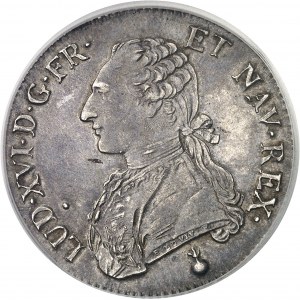 Louis XVI (1774-1792). Écu aux rameaux d’olivier 1791, 2e semestre, AA, Metz.