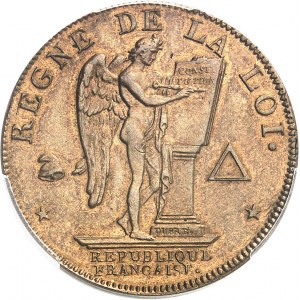 Convention (1792-1795). Essai au module de 1 sol 1792, Paris.