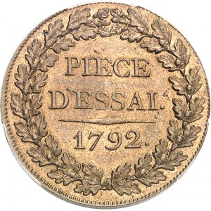 Convention (1792-1795). Essai au module de 1 sol 1792, Paris.