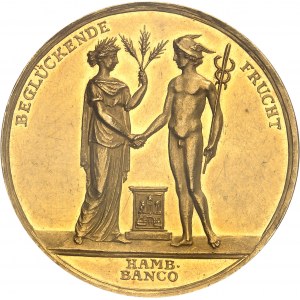 Consulat (1799-1804). Médaille d’Or (aussi Portugalöser de 10 ducats) pour la Paix d’Amiens entre la France et l’Angleterre, par Abraham Abramson 1802, Berlin ?