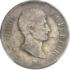 Premier Empire / Napoléon Ier (1804-1814). 2 francs tête nue, calendrier révolutionnaire AN 13, G, Genève.