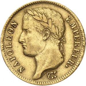 Premier Empire / Napoléon Ier (1804-1814). 40 francs Empire, tranche fautée avec inscription dédoublée 1811, A, Paris.