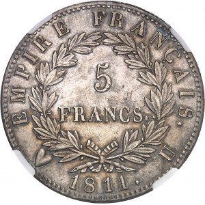 Premier Empire / Napoléon Ier (1804-1814). 5 francs Empire 1811, U, Turin.