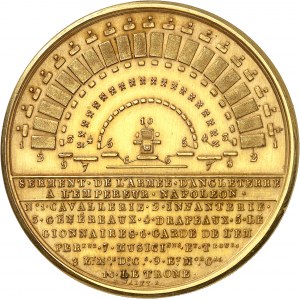 Premier Empire / Napoléon Ier (1804-1814). Médaille d’Or, serment de l’Armée d’Angleterre à Napoléon Ier au Camp de Boulogne 1804, Paris.