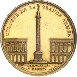 Premier Empire / Napoléon Ier (1804-1814). Médaille d’Or, Colonne de la Grande Armée ou colonne Vendôme de Paris 1806, Paris.