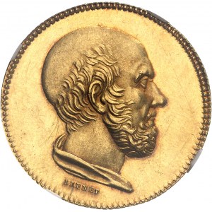 Premier Empire / Napoléon Ier (1804-1814). Jeton en Or, Société de Médecine de Bordeaux par Brenet ND (1809), Paris.