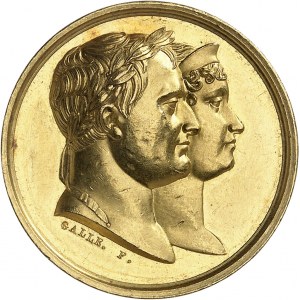 Premier Empire / Napoléon Ier (1804-1814). Médaille d’Or du mariage de Napoléon Ier et de Marie-Louise d’Autriche par Galle et Droz 1810, Paris.