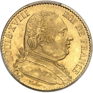 Louis XVIII (1814-1824). 20 francs buste habillé 1815, A, Paris.