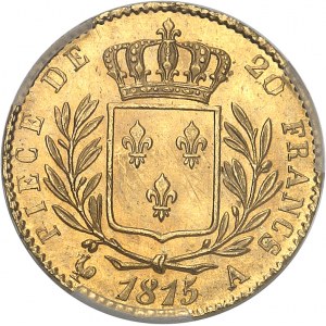 Louis XVIII (1814-1824). 20 francs buste habillé 1815, A, Paris.