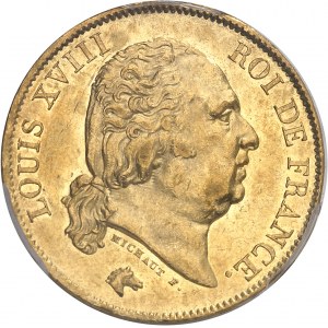 Louis XVIII (1814-1824). 40 francs 1820/10, A, Paris.