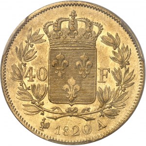 Louis XVIII (1814-1824). 40 francs 1820/10, A, Paris.