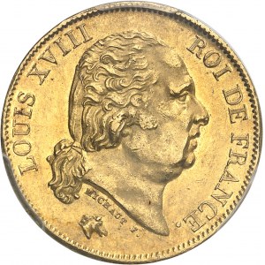 Louis XVIII (1814-1824). 40 francs 1822, H, La Rochelle.