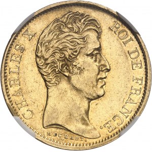 Charles X (1824-1830). 40 Francs, 2e type 1827, A, Paris.