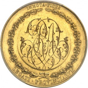 Charles X (1824-1830). Médaille d’Or, sacre du Roi à Reims pour les parlementaires, transformée postérieurement en médaille de mariage 1824-1876, Paris.