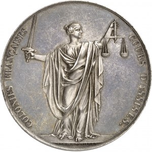 Charles X (1824-1830). Médaille, Cours d’assises des colonies 1828, Paris.