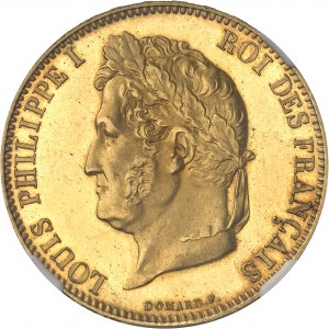 Louis-Philippe Ier (1830-1848). Essai de 100 francs tête laurée par Domard, Flan bruni (PROOF) ND (1831), A, Paris.