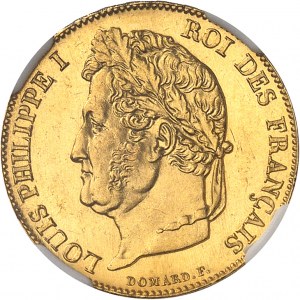 Louis-Philippe Ier (1830-1848). 20 francs tête laurée 1848, A, Paris.