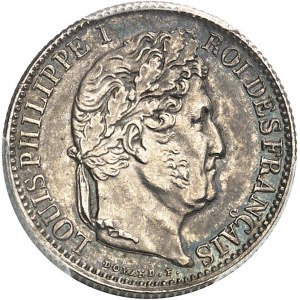 Louis-Philippe Ier (1830-1848). Piéfort de 50 centimes tête laurée 1845, B, Rouen.