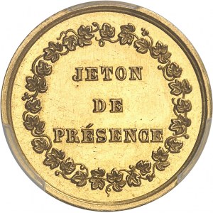 Louis-Philippe Ier (1830-1848). Jeton de présence en Or, pour le passage Jouffroy à Paris 1844, Paris.